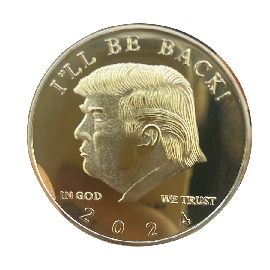 Дональд Трамп 2024 вызов монеты спасать Америку снова американская президентская кампания золотое покрытие