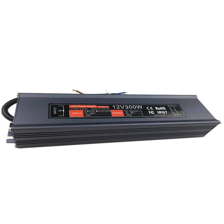 CE FCC RoHS Сертифицированный источник питания постоянного напряжения IP67 12v/24v 300w Светодиодный