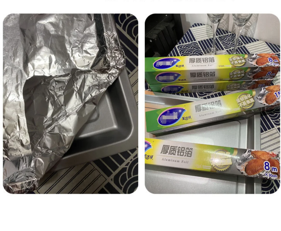 Рулон алюминиевой фольги для пищевых продуктов сверхмощный антипригарный рулон кухни 8011
