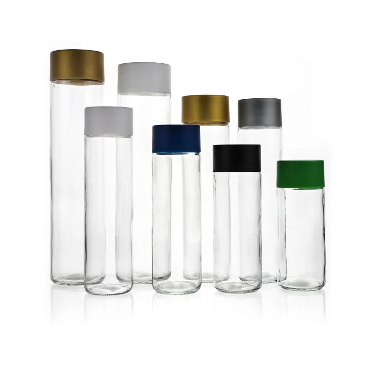 Wholesale 250ml to 800ml Thickened Round Clear  Pop Glass Empty Drink Bottle