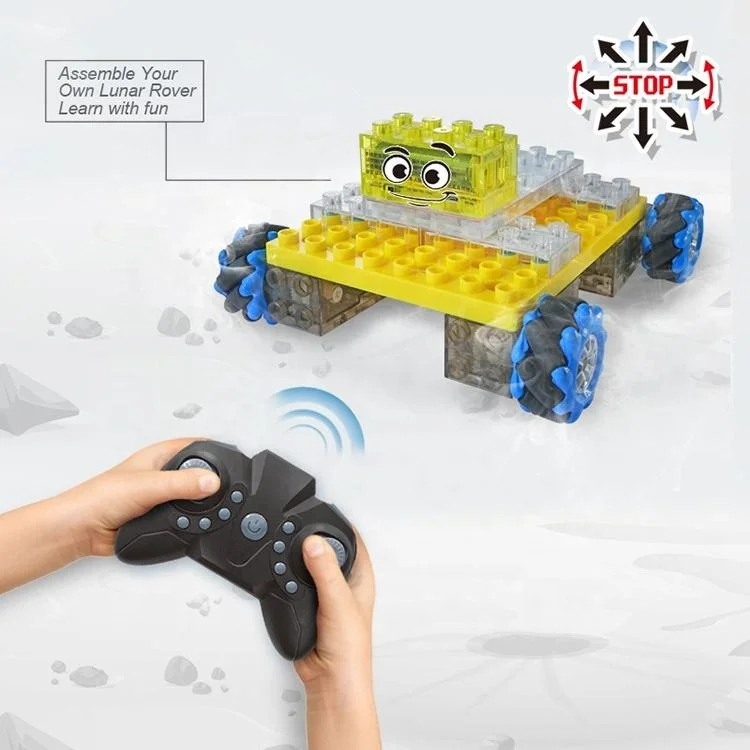 Samtoy 41 PCS Electric RC Remote Control Star Lunar Rover Car Blocks Model Building Toys Block Toy for Kids