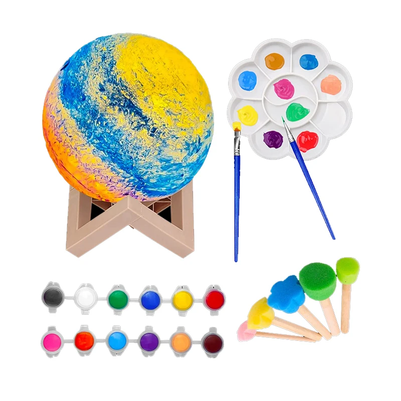 2022 Arts Crafts Costume 3d moon night light lamp set Paint Your Own star