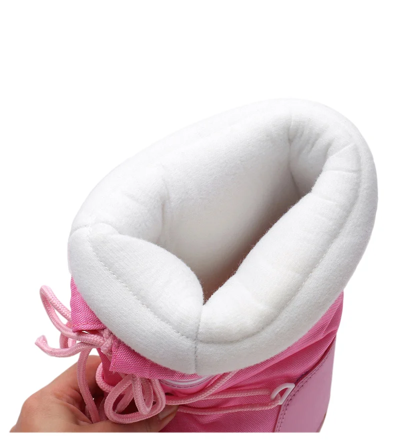 Customize Winter Skiing Space Boots Fashion Round Head Mid-tube Womens Snow Boots Thickened Lunar Shoes