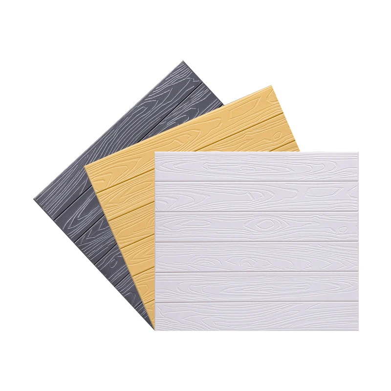 Hot Selling 3D Wood Grain Wall Panel 70*70 cm Peel and Stick Self Adhesive Wallpaper for Interior Wall Decoration