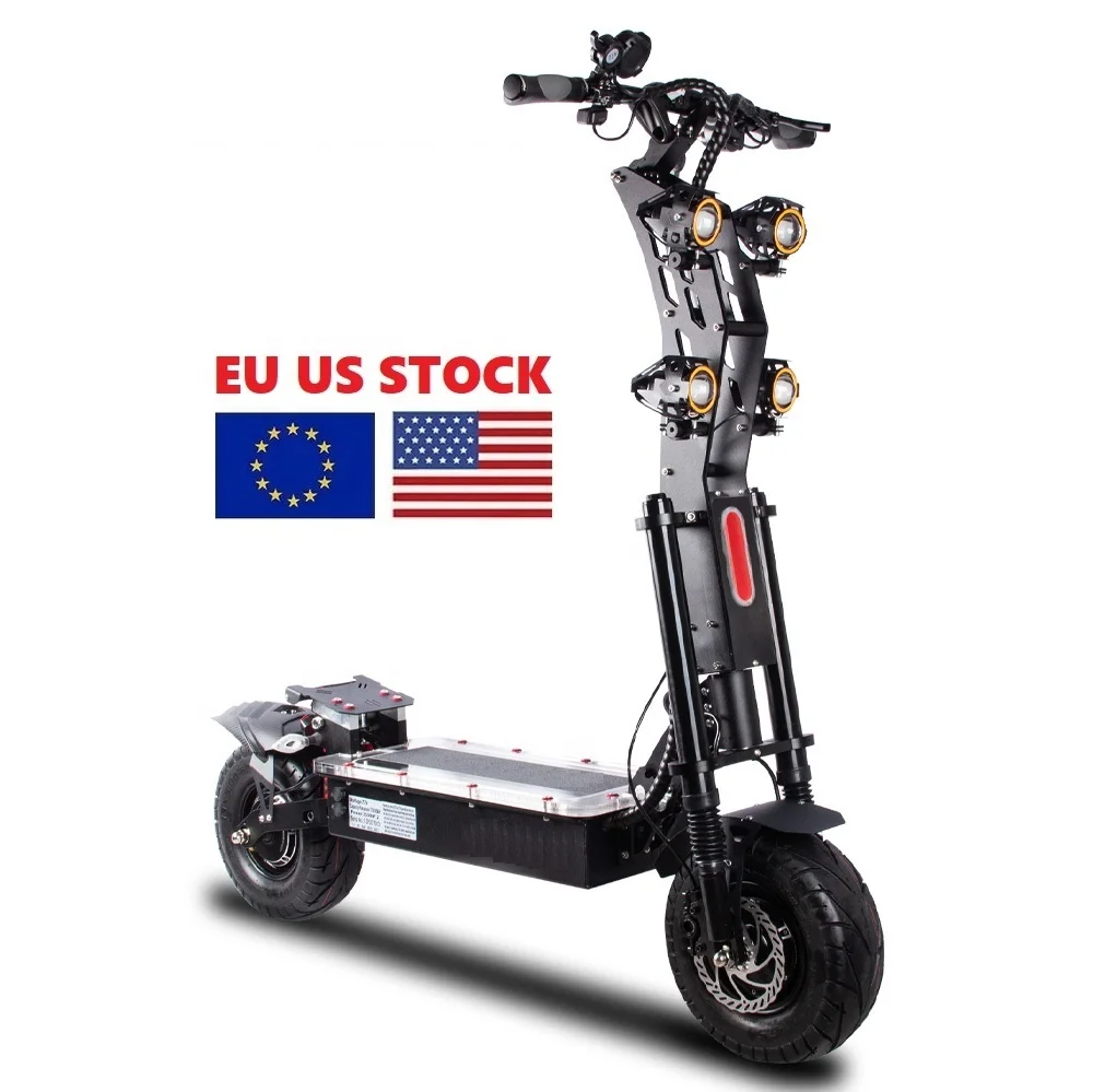14 Inch 72V 10000W Electric Scooter with 40Ah 50Ah 60Ah 80Ah 100Ah Large Capacity Battery High Speed Off-road Electric Scooter