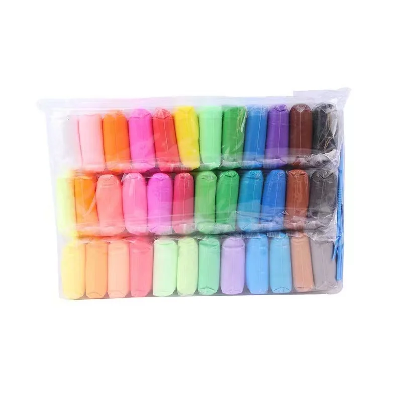 Super Soft Clay 12 24 36 Colors Fluffy Slime Mix Baking Making Supplies Modeling Light Weight Air Dry Playdough Kids Toys