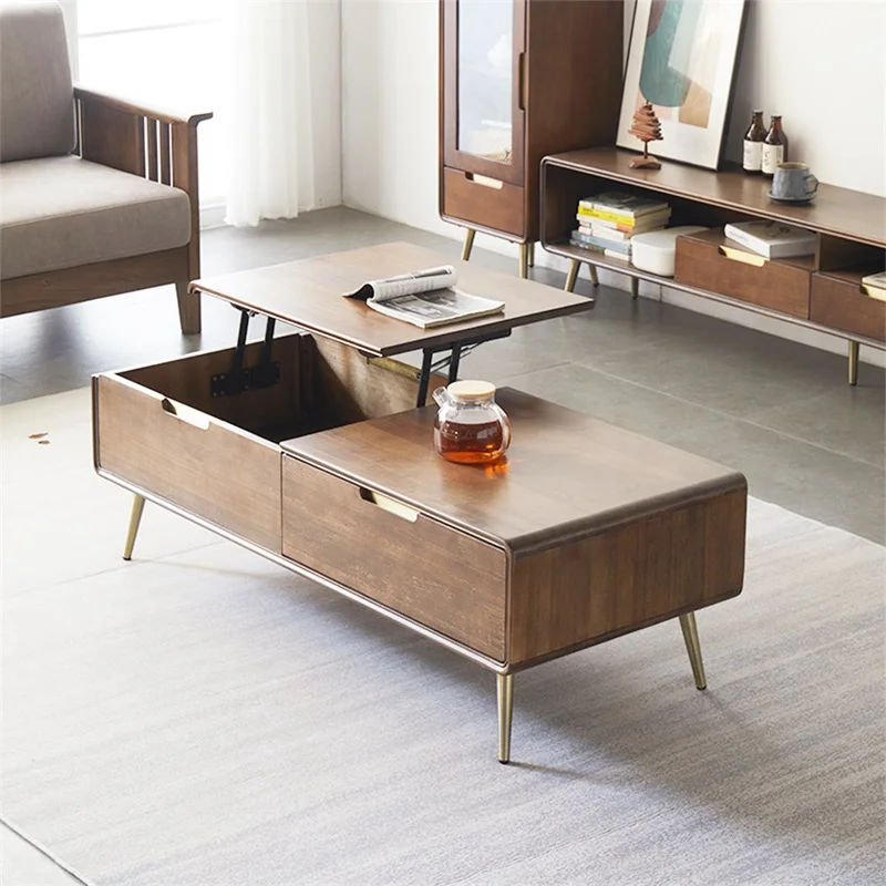 Competitive Price Chinese Design Living Room Furniture Foldable Lift Coffee Table With Storage