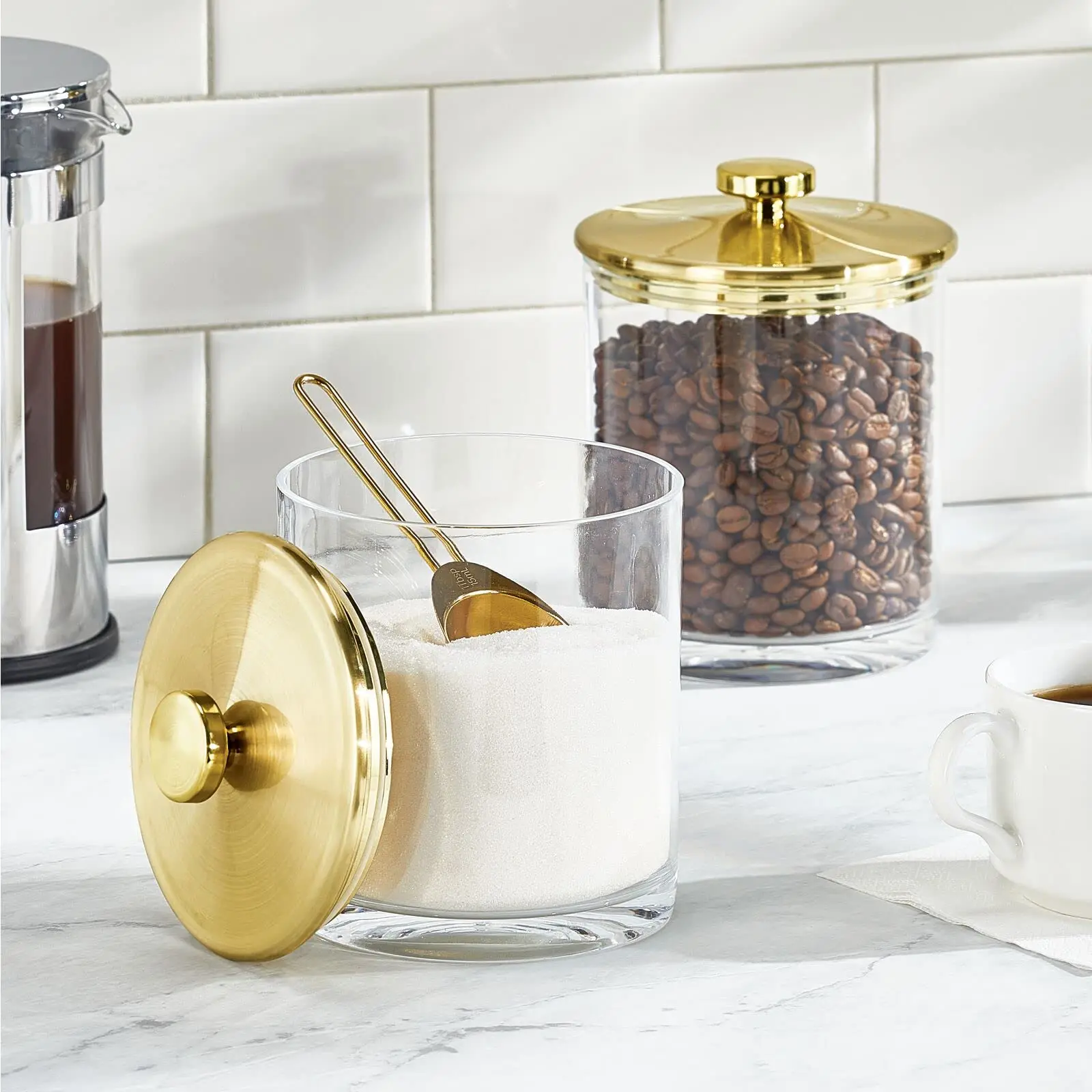 Kitchen And Home Glass Food Spice Storage Jar Containers Customized Glass Jar With Airtight Lid