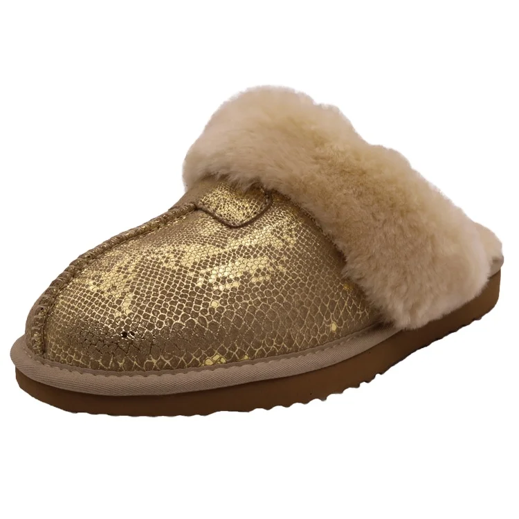 CF-097 Free Samples Hot Selling Grey Color Snake Pattern Printing Color Manufacturer Winter Mens Slippers EVA