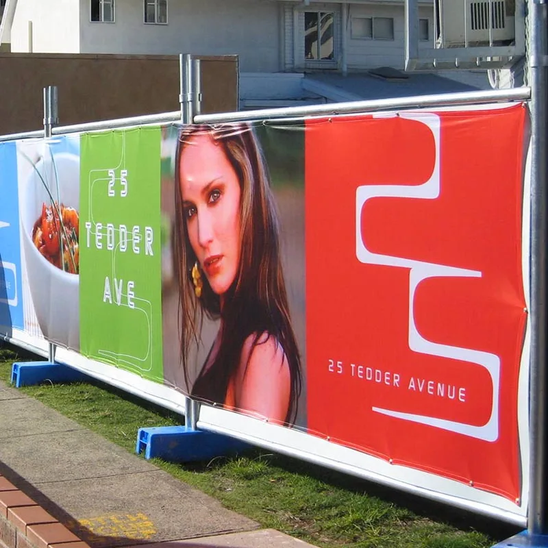 Outdoor sports advertising display PVC flex mesh fence banner