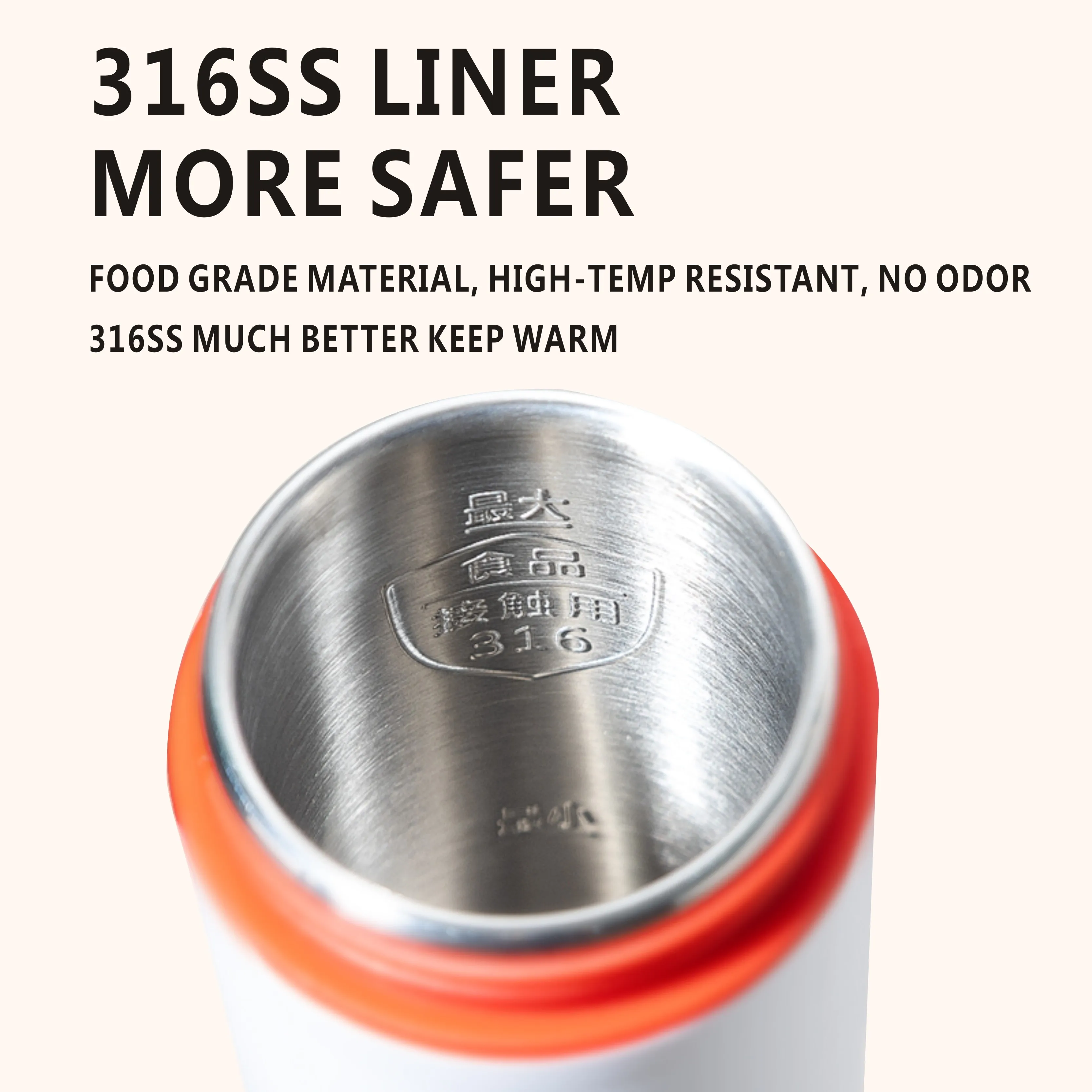 Double wall mini 500 ml travel portable adjustable temperature heated water bottle electric kettle