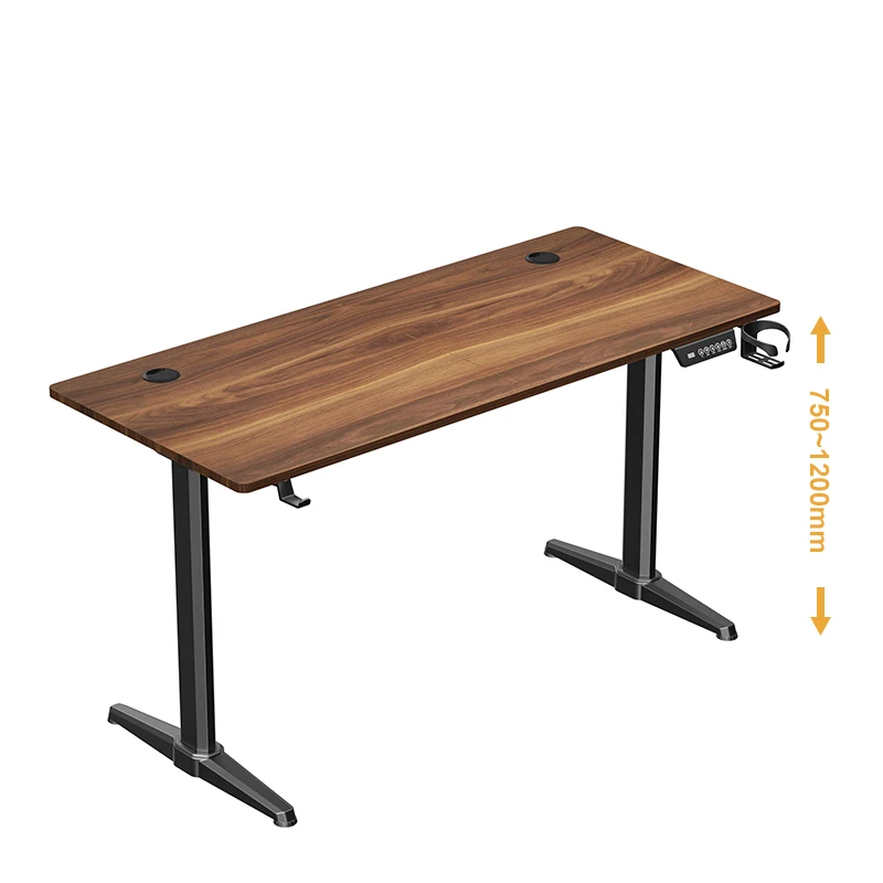 Electric Standing Desk 48 x 24 Inches Stand up Desk  Height Adjustable Sit Stand Desk Black Frame Office table