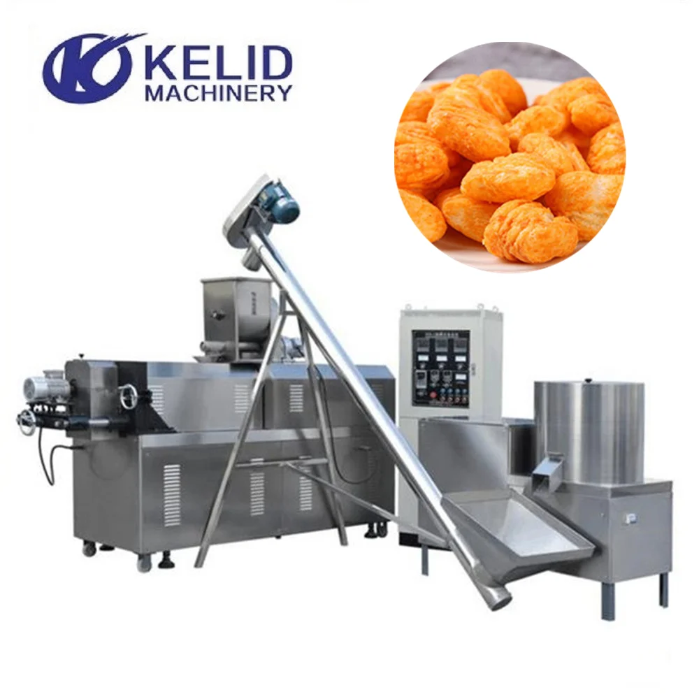 CE Double Screw Extruder Core Filled Rice Snack Food Processing Line Chocolate Core Filling Snacks Machine