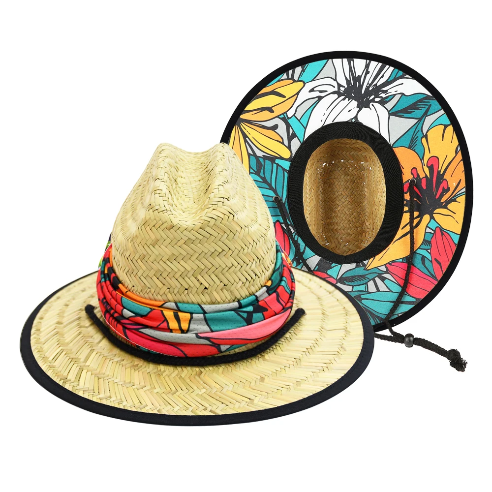 Asian Natural Personalized Printing Grass Kids Children Straw Sun Hat for toddler