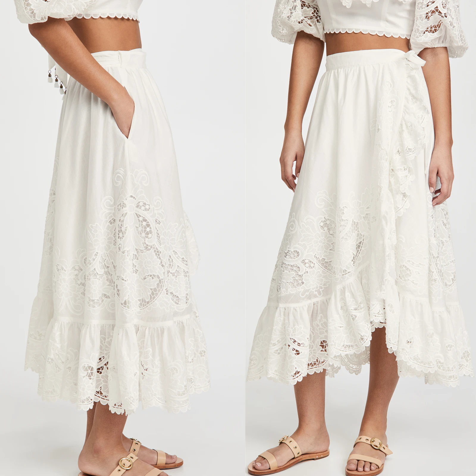 Top Quality Touch Feeling NewDesign Fashionable New Arrivals Supplier from China White Women Skirt