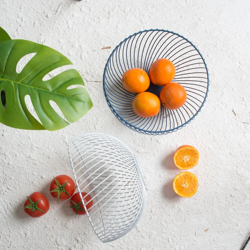Простая Однослойная корзина для хранения фруктов в скандинавском стиле, бытовой кухонный Органайзер