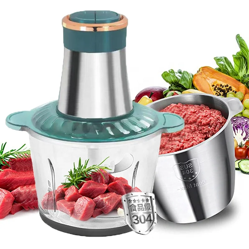800W 3L Electric Food Chopper Machine Meat Grinder Glassy Food Shredder Mixer for Sale