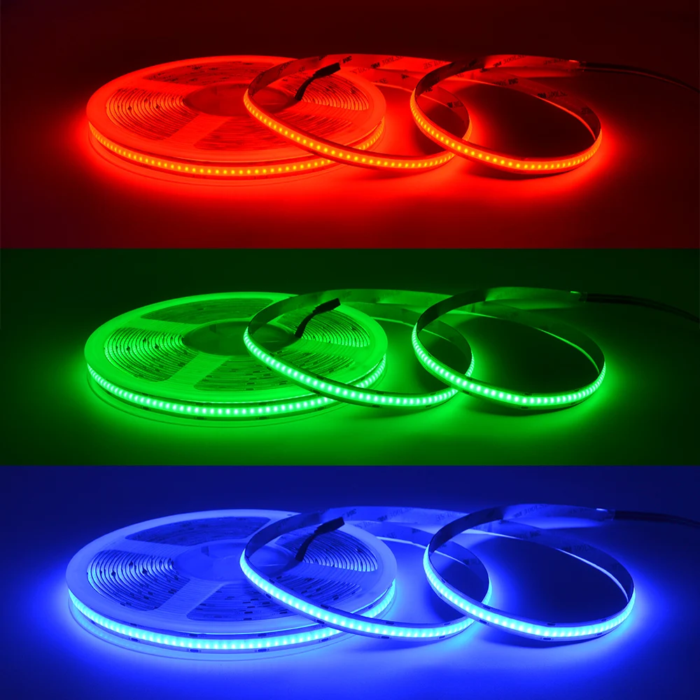 New Style Ip67 10Mm Outdoor 24V 10M Smart Music Sound Control Ws2812B Addressable Cob Rgb Led Strip Light