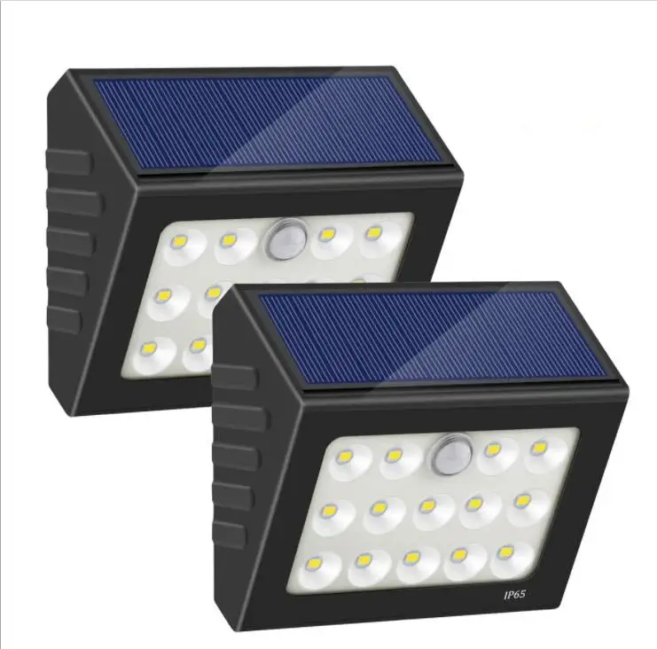 Night Light Solar Powered  LED Wall Lamp PIR Motion Sensor & Night Sensor Control Solar Light garden outdoor lighting