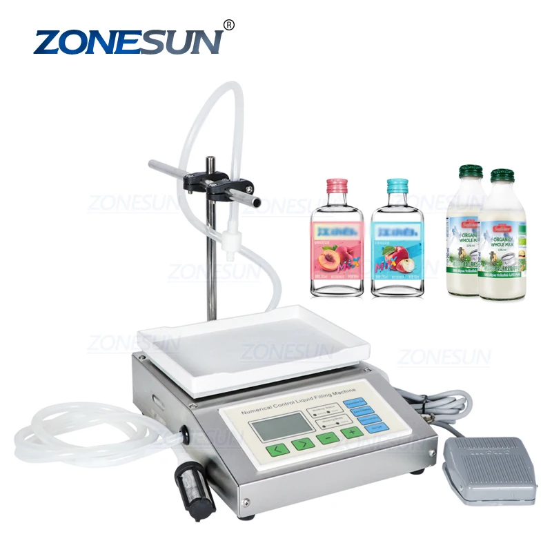ZONESUN ZS-DP611W полуавтоматическая одноголовочная машина для взвешивания бутылок с жидкими напитками и водой, наполнитель для духов с эфирным маслом
