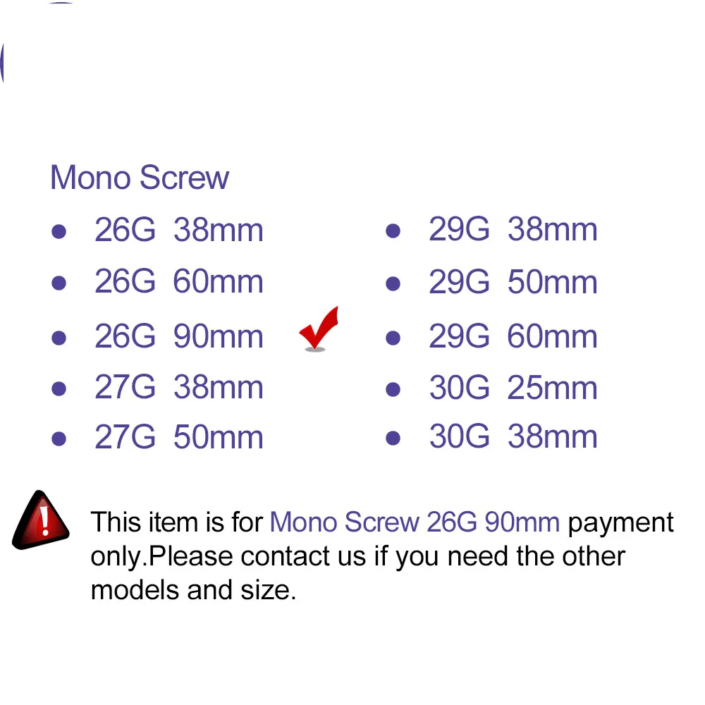 Korea Mono Screw 26G 90mm absorbable surgical suture pdo thread facial lift screw