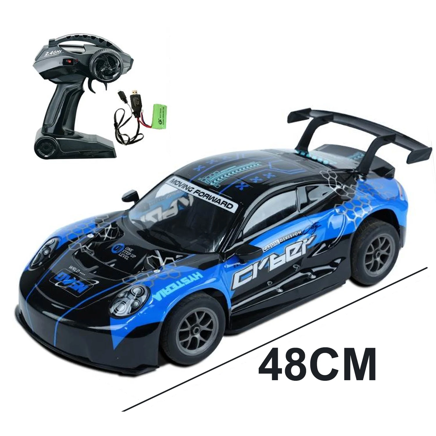 2.4G 1:8 Scale Remote Control  Car Multi Person Interactive Drift Racing Car Sports Car with Light