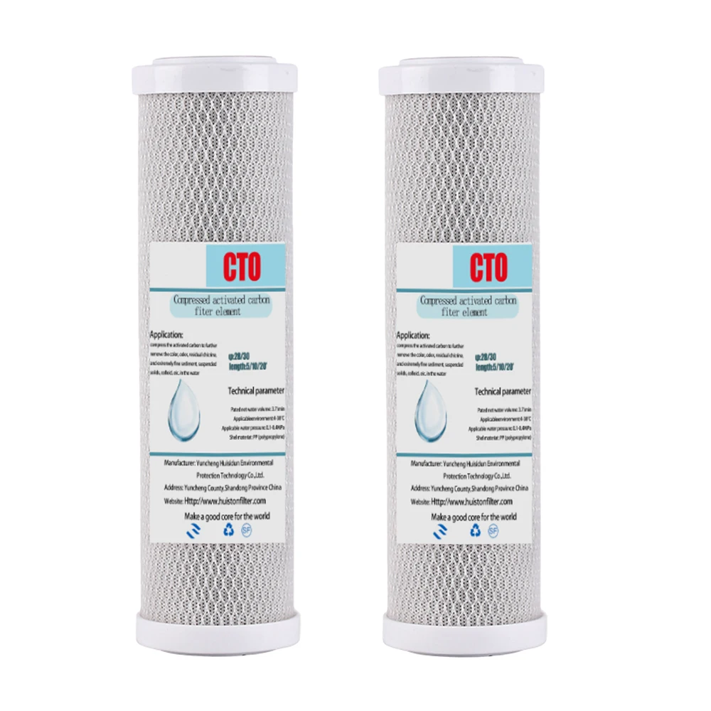 water filter cartridge 10 inch Compressed activated carbon filter CTO filter for Reverse osmosis RO system