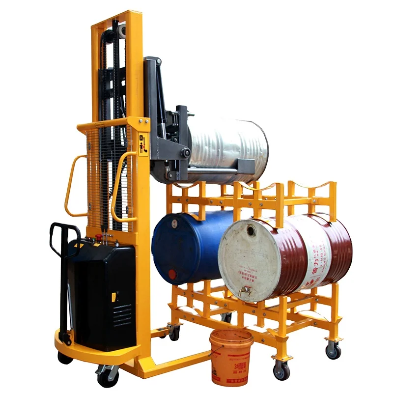 350/450/520KG Semi Electric Hydraulic Oil Drum Lifter Oil Carrier Drum Rotate Lifter