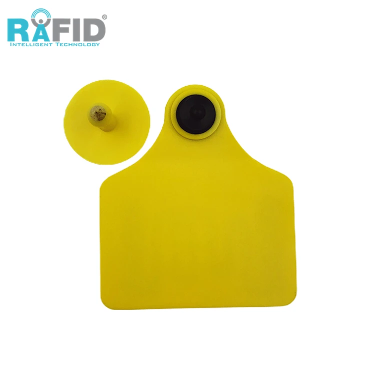 RAFID UHF RFID Animal Ear tag Animal ID Chip EID  ISO11784/5 FDX-B Sheep Cow Cattle Ear Tag For Livestocks Identification