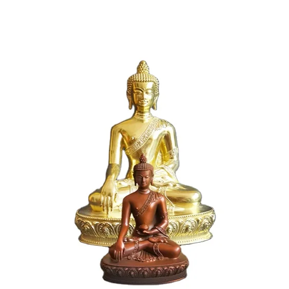 Zhongzheng intangible cultural heritage bronze statue Sakyamuni Buddha ornament crafts