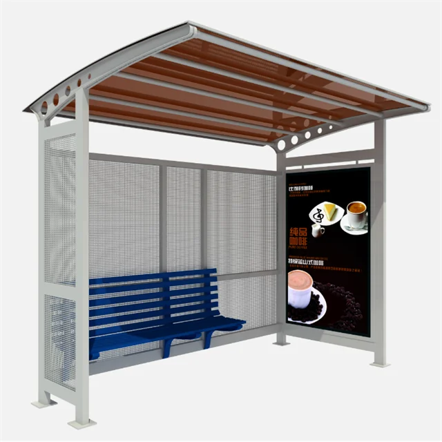 2023 modern bus station shelter design solar bus stop