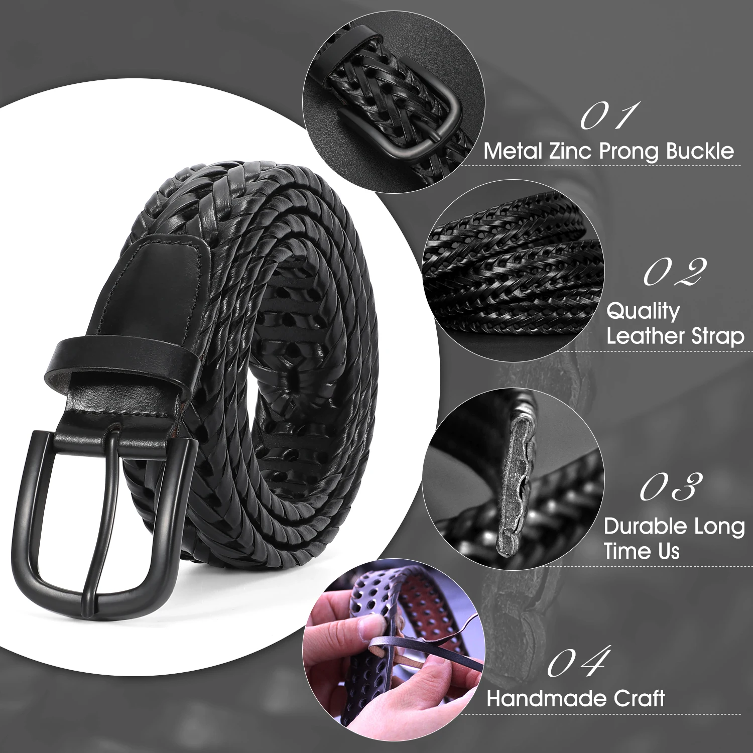Высококачественный Плетеный ковбойский ремень ручной работы из натуральной кожи для мужчин винтажный плетеный ремень с пряжкой из сплава