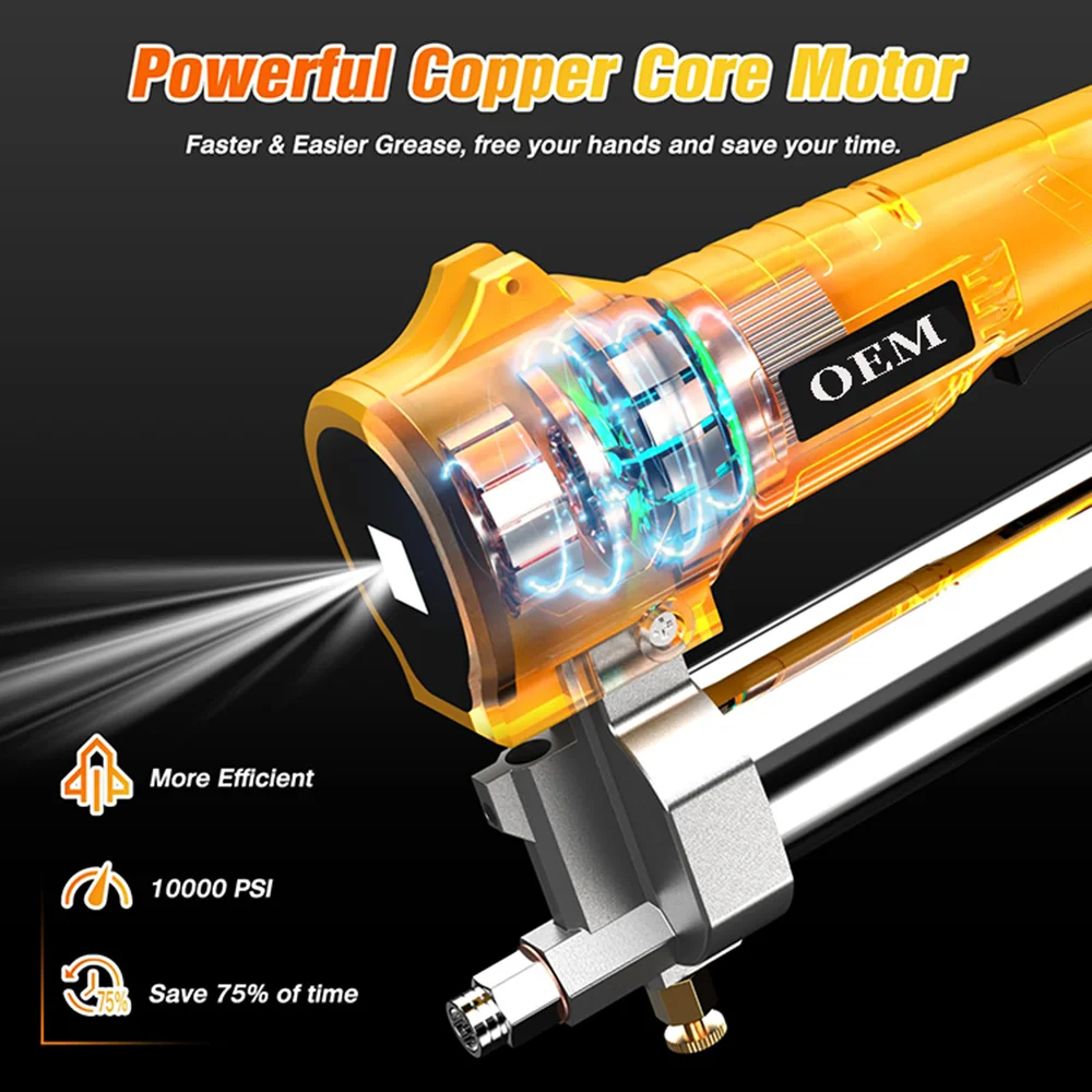 Professional Manufacturing 21V Cordless Electric Grease Gun Cordless Lubricating Oil Filling Machine For Car or Tools