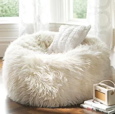  Роскошная мебель для дома Lazy Bean Bag плюшевый мягкий длинный диван-стул