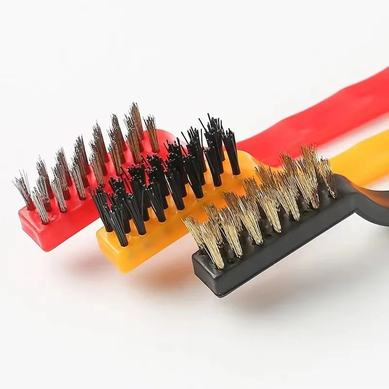 3pcs Nylon Copper Iron Steel Wire Bristle Brush For Cleaning