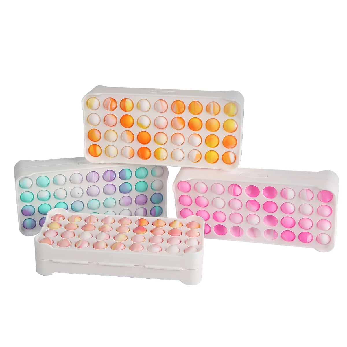 Оптовая продажа цена поп-пузырь силиконовый пенал, встроенный в транспортное средство пенал сумка сенсорные тарелочки беспокойная игрушка