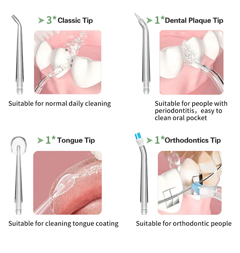 Portable 3 Modes 220ml Water Tank Rechargeable water flosser wireless charger professional for teeth