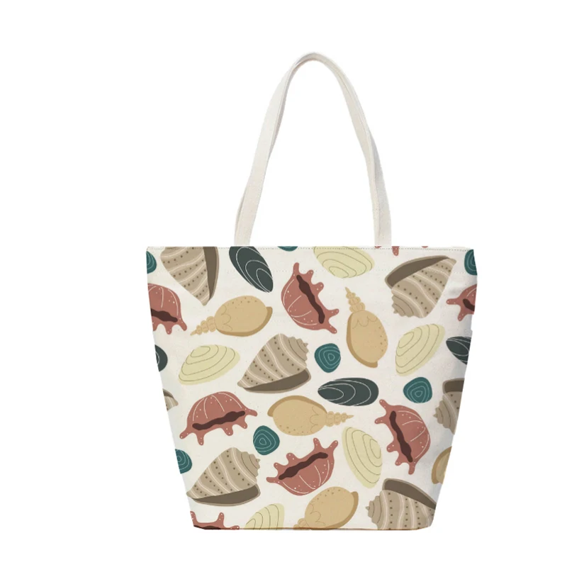 OLEI boutique cotton beach canvas shopping bag canvas bag custom logo