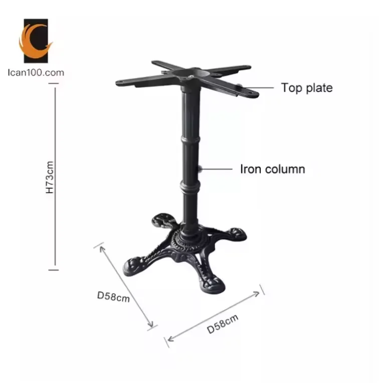 Cast Iron Table Legs Restaurant Table Metal Base Legs Coffee Patio Cafe Table Legs