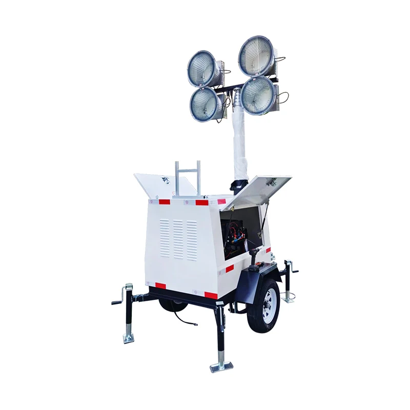 Mobile Light Tower for Construction Site and Mining Trailer Mounted Lighting Towers Factory Price Portable Light Tower