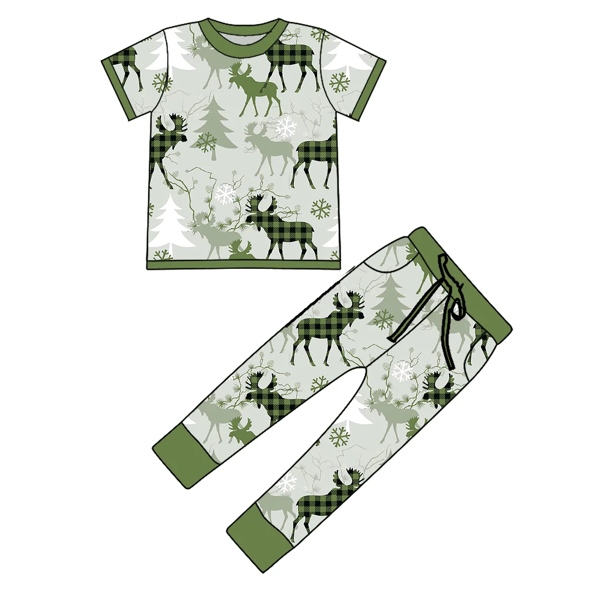 Bamboo pajamas baby  lounge wear set for kids children bamboo pajama custom baby pajamas