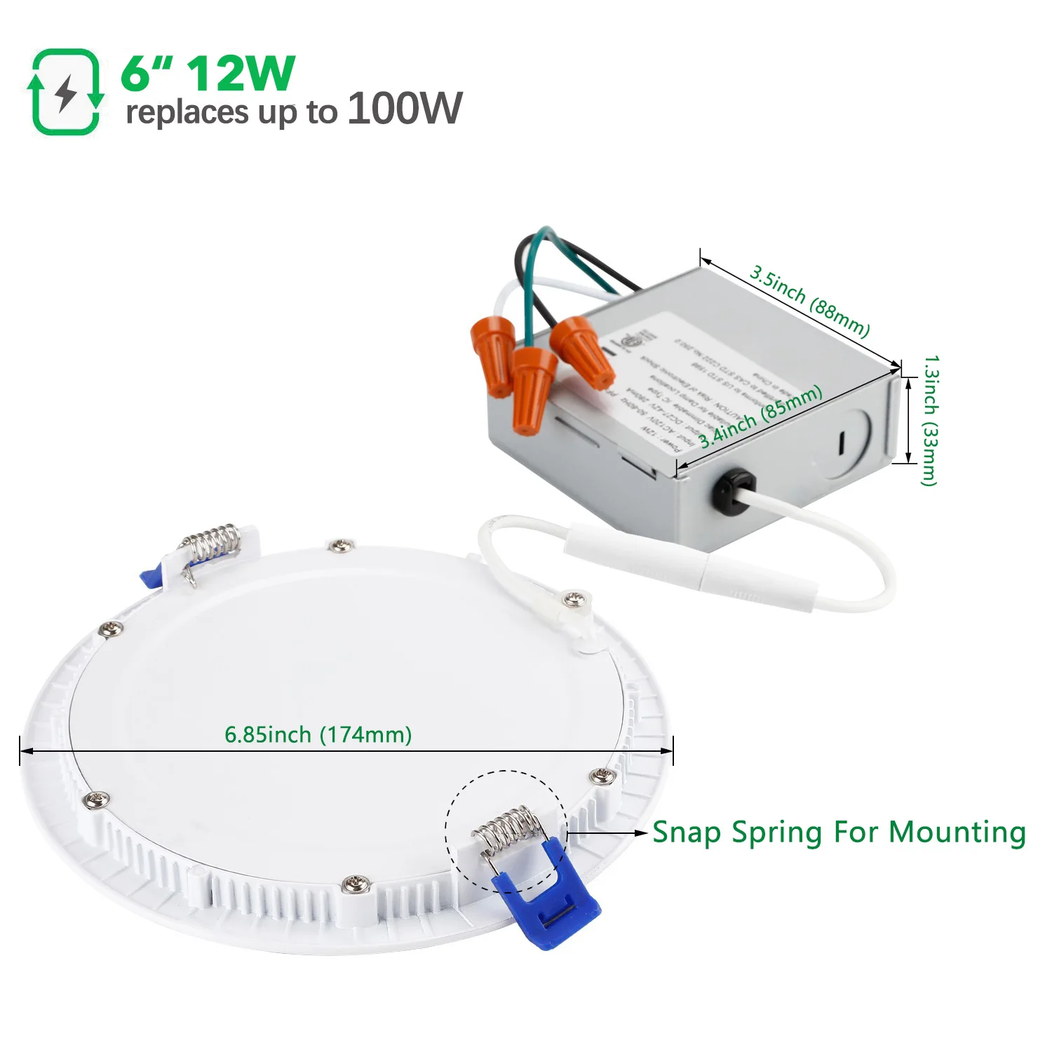 Hot selling 8 inch ultra thin Rgbw led downlight dimmable etl recessed lighting slim panel downlight