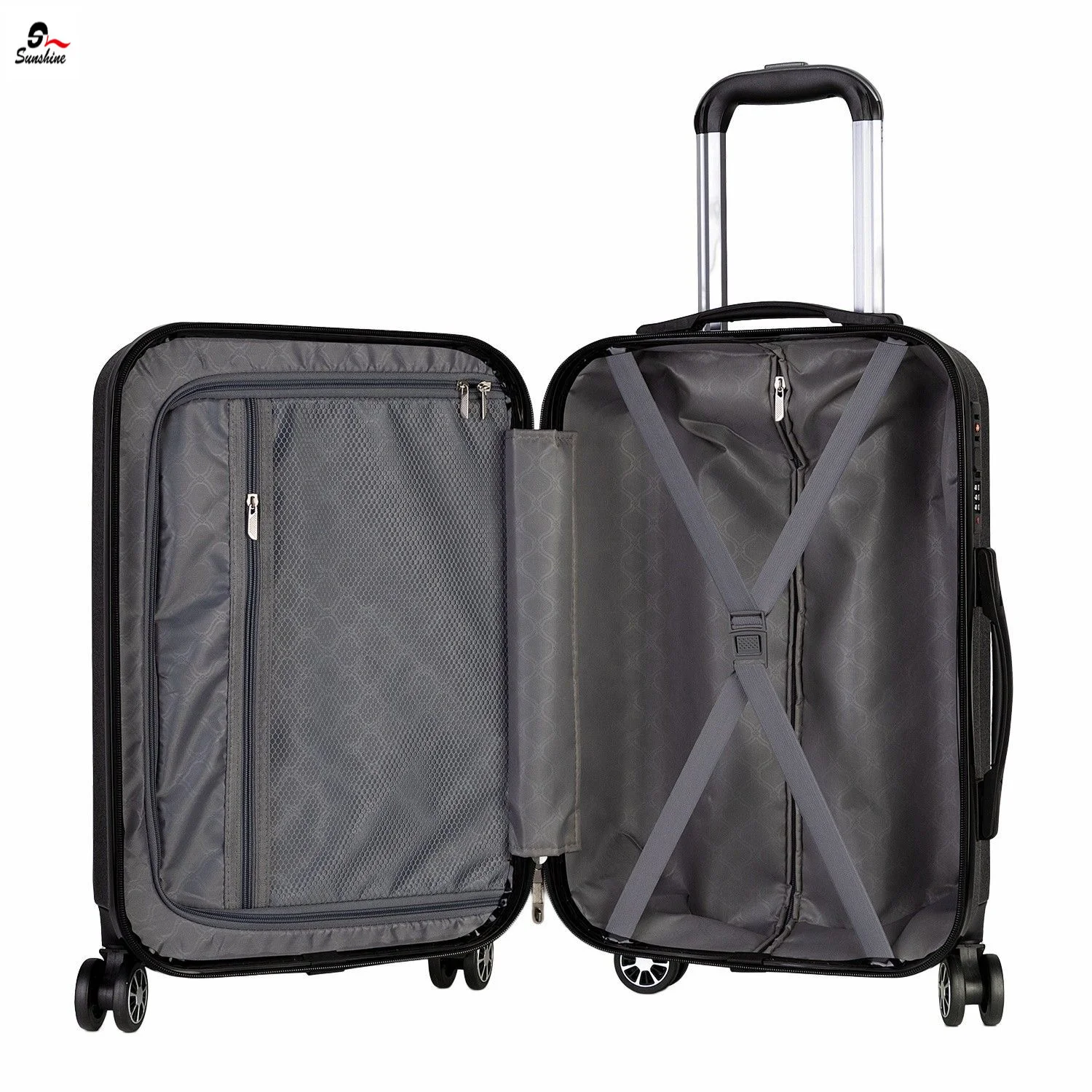 Abs 360 Degree Hard Side Travel Style Suitcases Trolley Luggage Bag Set