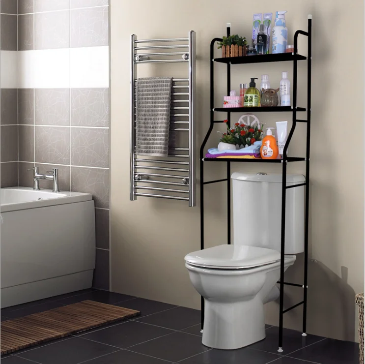 3 Layer Bathroom Washing Machine Shelf Metal Storage Rack