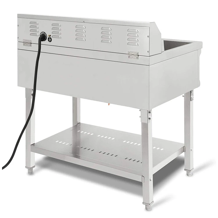 76l Automatic Temperature Commercial Electric None-Smoke Potato Fryer Machine Fried Kfc Chicken Deep Fryer With 2 Tanks