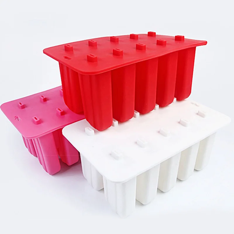 Форма DUMO для домашнего мороженого, формы силиконовые для мороженого, форма для мороженого с 10 полостями, с крышкой, без БФА