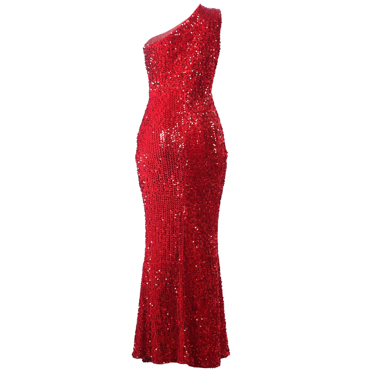 2021 Designer style robe de soiree luxury robes shinny vintage elegant formal sequined one shoulder dress women evening dresses