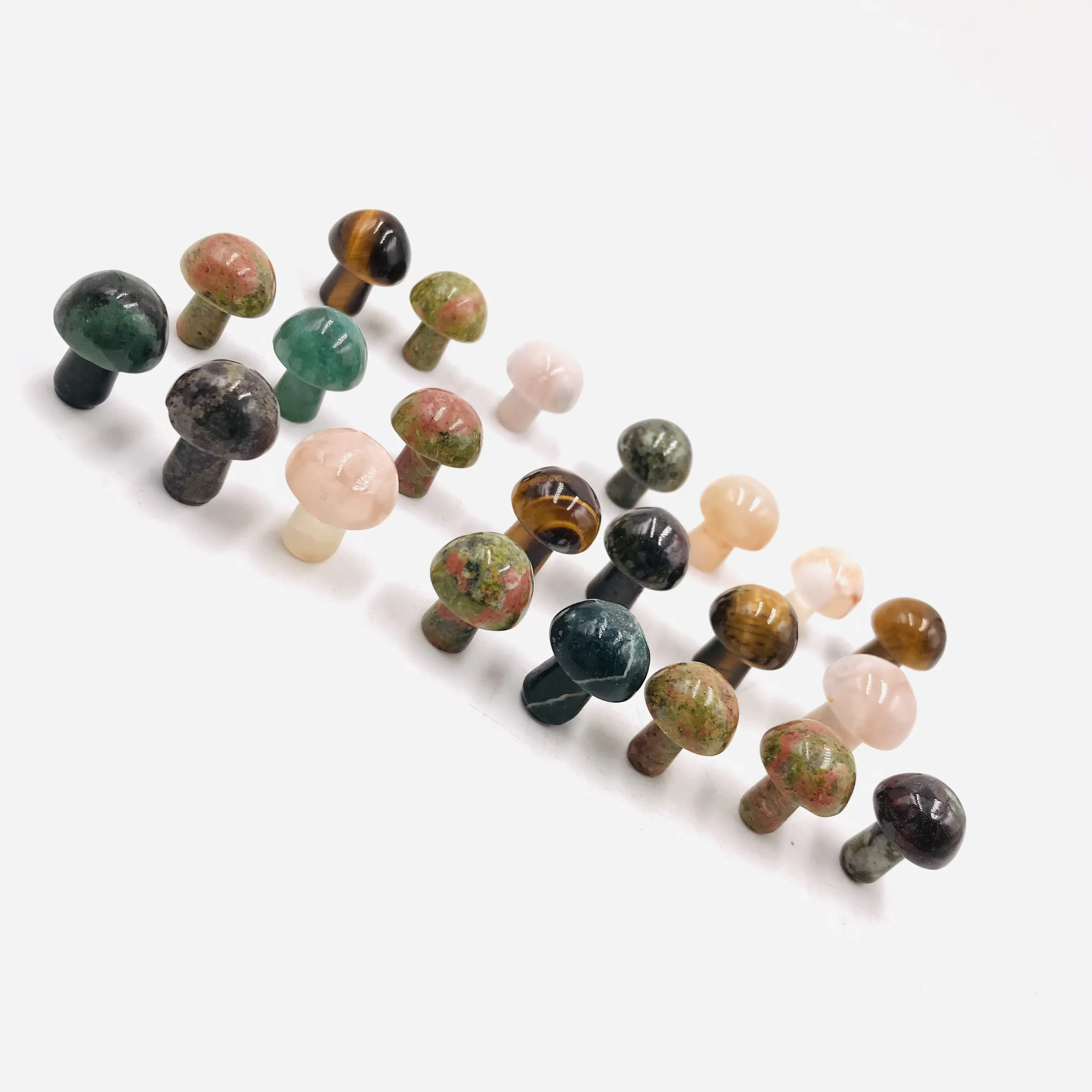 Wholesale High-quality Natural Healing Stones Polished all kinds Crystal Mini Mushroom for decoration