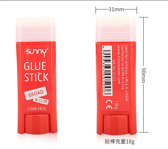 Hot selling Transparent Hot Melt glue stick with 18g, non-toxic,square shape