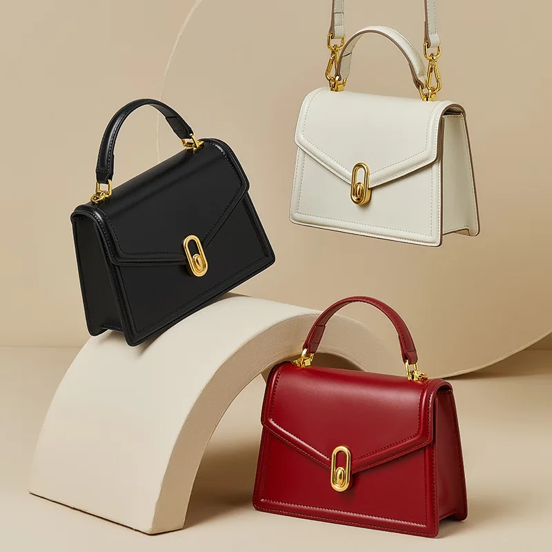 High end design crossbody bag, simple and luxurious, single shoulder and armpit genuine leather bag, 2024 classic handbag